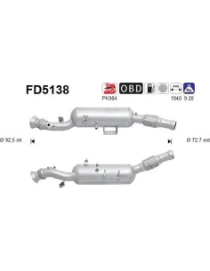 Filtro de partículas diésel AS FD5138 para MERCEDES