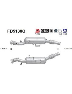 Filtro hollín partí­culas sistema escape