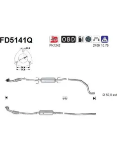 Filtro de partículas diésel AS FD5141Q para OPEL | Recambios Colmenar