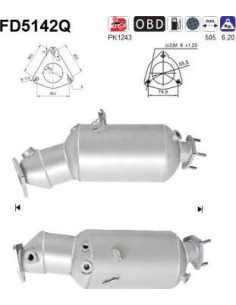 Filtro de partículas diésel AS FD5142Q para AUDI | Recambios Colmenar