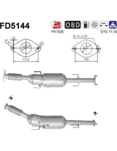 Filtro hollín partí­culas sistema escape