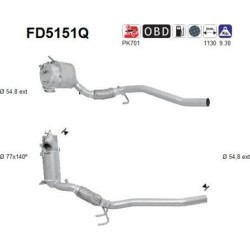 Filtro de partículas diésel AS FD5151Q para AUDI / SEAT / SKODA