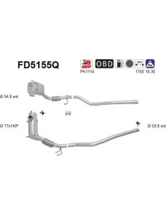 Filtro de partículas diésel AS FD5155Q para AUDI / VOLKSWAGEN