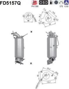 Filtro de partículas diésel AS FD5157Q para HONDA | Recambios Colmenar