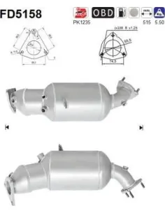 Filtro de partículas diésel AS FD5158 para SEAT | Recambios Colmenar