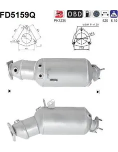 Filtro de partículas diésel AS FD5159Q para SEAT | Recambios Colmenar
