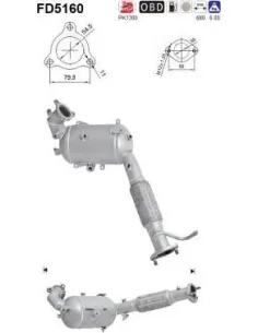 Filtro hollín partí­culas sistema escape