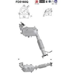 Filtro de partículas diésel AS FD5160Q para MITSUBISHI