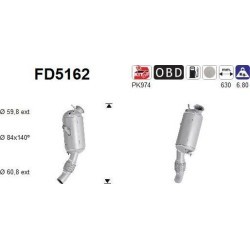Filtro de partículas diésel AS FD5162 para BMW | Recambios Colmenar