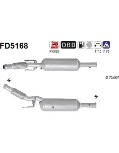 Filtro de partículas diésel AS FD5168 para PEUGEOT