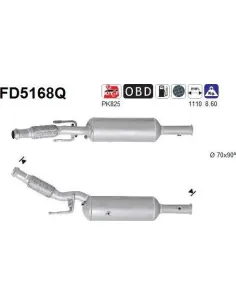 Filtro de partículas diésel AS FD5168Q para PEUGEOT