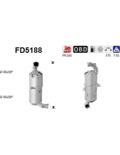 Filtro de partículas diésel AS FD5188 para CITROËN / FIAT / PEUGEOT