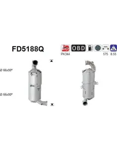 Filtro de partículas diésel AS FD5188Q para CITROËN / FIAT / PEUGEOT
