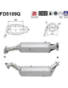 Filtro hollín partí­culas sistema escape