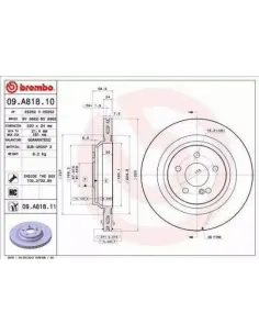 09.A818.10 Disco de freno Brembo