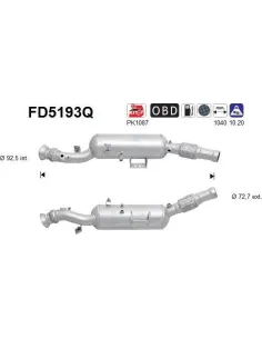 Filtro de partículas diésel AS FD5193Q para MERCEDES