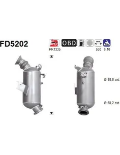 Filtro hollín partí­culas sistema escape