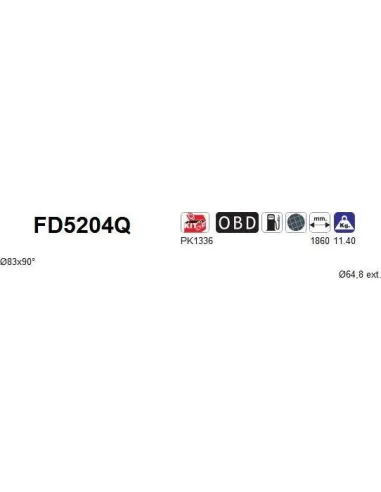 Filtro de partículas diésel AS FD5204Q para MERCEDES
