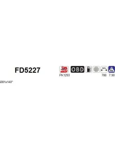 Filtro de partículas diésel AS FD5227 para MERCEDES