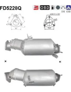 Filtro de partículas diésel AS FD5228Q para AUDI | Recambios Colmenar