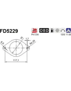 Filtro de partículas diésel AS FD5229 para NISSAN / OPEL / RENAULT