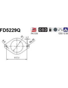 Filtro de partículas diésel AS FD5229Q para NISSAN / OPEL / RENAULT