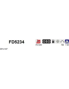 Filtro de partículas diésel AS FD5234 para MERCEDES