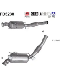 Filtro de partículas diésel AS FD5238 para MERCEDES