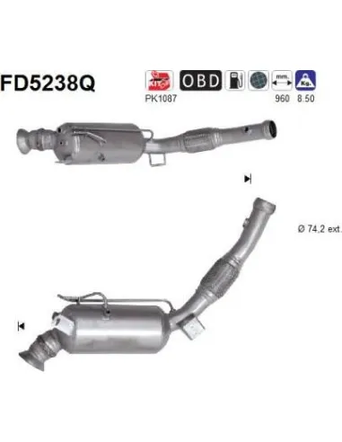 Filtro de partículas diésel AS FD5238Q para MERCEDES