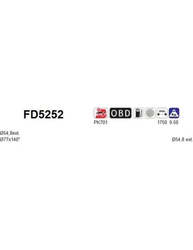 Filtro de partículas diésel AS FD5252 para VOLKSWAGEN