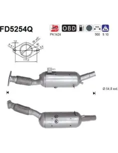 Filtro de partículas diésel AS FD5254Q para FIAT / NISSAN / OPEL