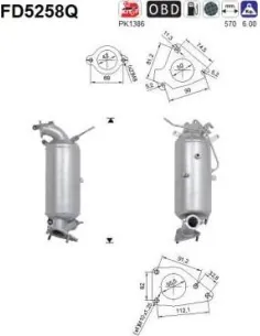 Filtro hollín partí­culas sistema escape
