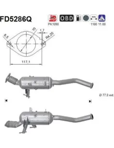 Filtro de partículas diésel AS FD5286Q para NISSAN / OPEL / RENAULT