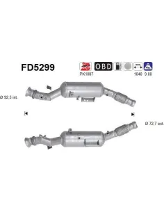 Filtro de partículas diésel AS FD5299 para MERCEDES