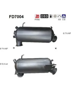 Filtro de partículas diésel AS FD7004 para VOLKSWAGEN