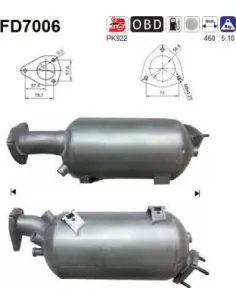 Filtro hollín partí­culas sistema escape