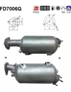 Filtro hollín partí­culas sistema escape