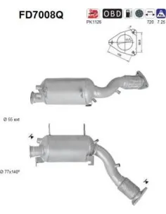Filtro de partículas diésel AS FD7008Q para VOLKSWAGEN