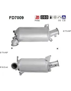 Filtro de partículas diésel AS FD7009 para VOLKSWAGEN
