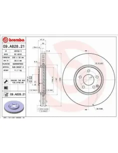 09.A828.21 Disco de freno Brembo