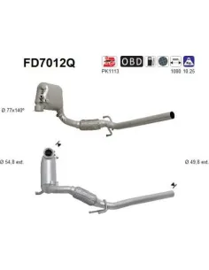 Filtro de partículas diésel AS FD7012Q para SEAT / SKODA / VOLKSWAGEN