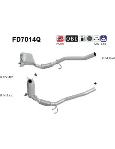 Filtro de partículas diésel AS FD7014Q para AUDI / SEAT / SKODA
