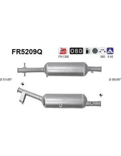 Filtro de partículas diésel AS FR5209Q para CITROËN / OPEL / PEUGEOT