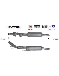 Filtro de partículas diésel AS FR5226Q para CITROËN / PEUGEOT