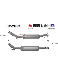 Filtro de partículas diésel AS FR5289Q para CITROËN / OPEL / PEUGEOT