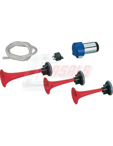 A3-R 12V Bocina 3 cornetas plastico