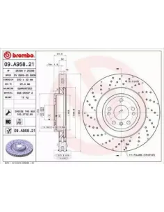 09.A958.21 Disco de freno Brembo