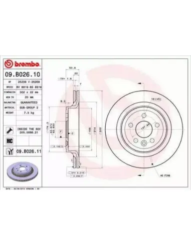 09.B026.10 Disco de freno Brembo