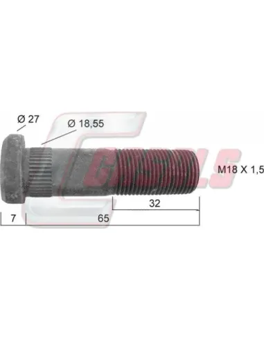 Tornillería de rueda para IVECO CASALS 21197