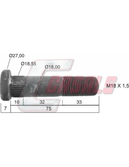 Tornillería de rueda para IVECO CASALS 21201